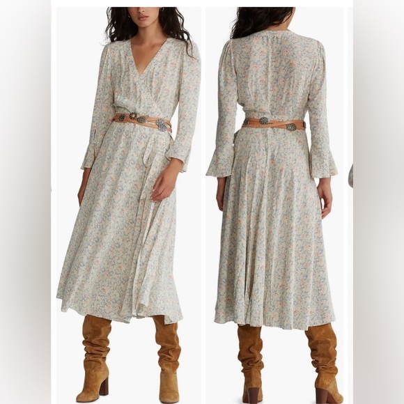 Polo Ralph Lauren Dresses & Skirts - POLO RALPH LAUREN Daphn Long Sleeve Wrap Dress Sz 2